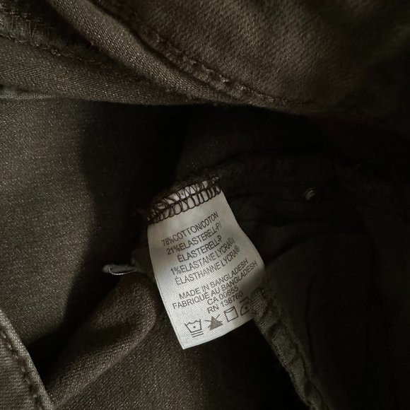 R JEANS - Green High Rise Skinny Jeans - Cargo Pants - Size 28 (8 US) - Picture 8 of 8